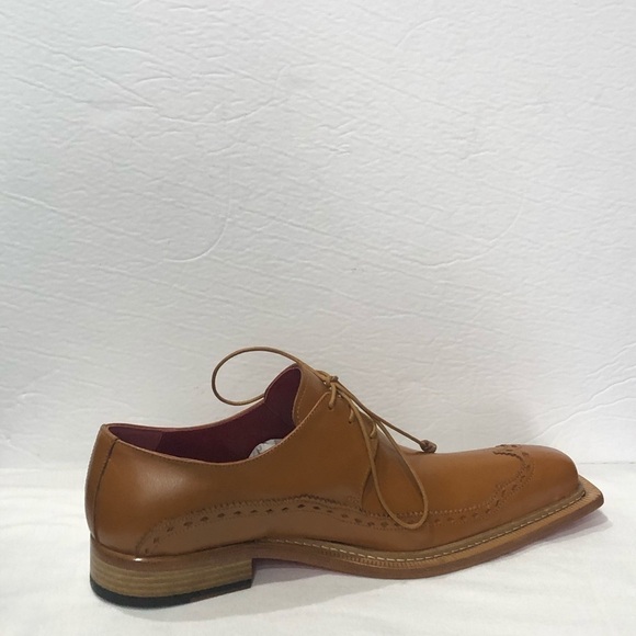Emilio Franco shoes Italian leather cognac oxford - Picture 2 of 7